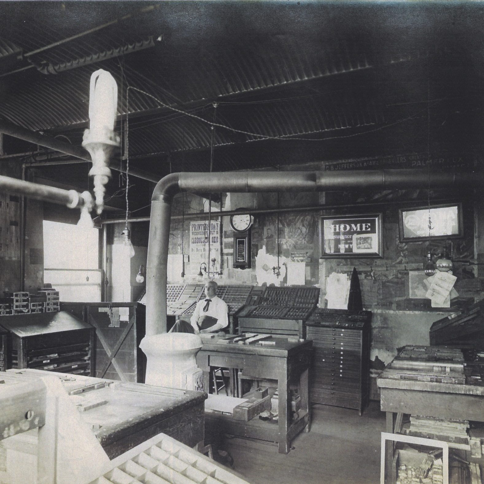 carroll-republican-free-press-standard-1915-courthouse-basement-henry-woodward